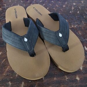 Volcom Black and Brown Kids Sandals